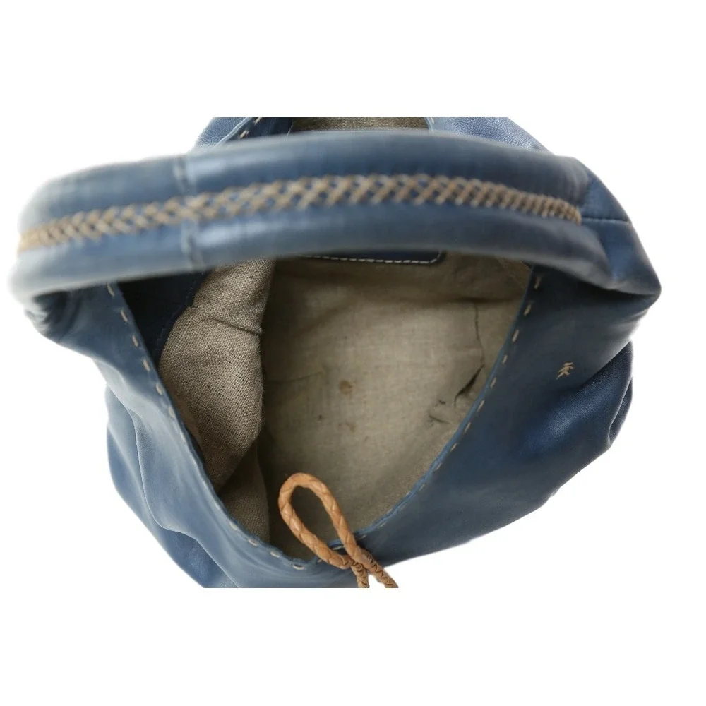 Henry Bequelin Blue Leather Shoulder Bag